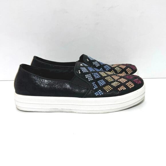 Skechers Street Uplift Wild Thang Flatform Multicolor Sequined Sneakers 7.5 - Picture 2 of 12